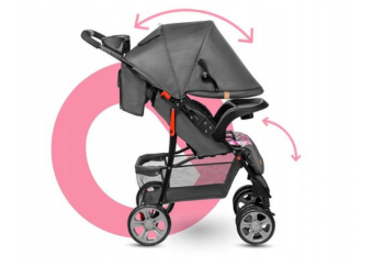 Carucior sport Emma Plus, Pink Scandi, Lionelo